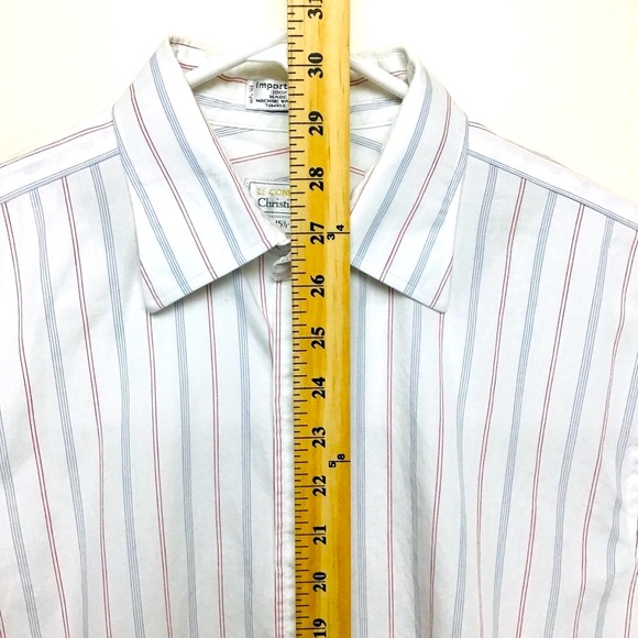 Christian Dior Le Connaisseur made in USA mens long sleeve button up shirt 15.5 - Picture 7 of 9